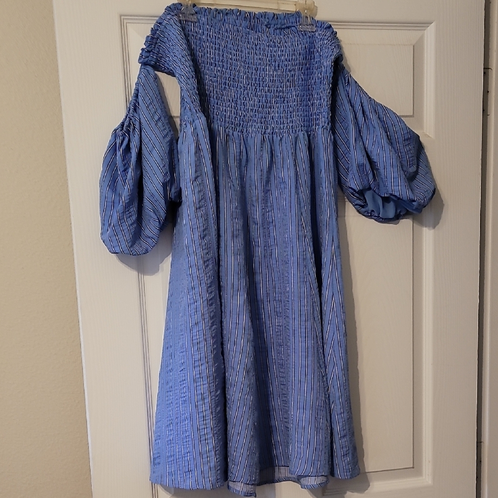 Forever 21 Blue Off-Shoulder Dress